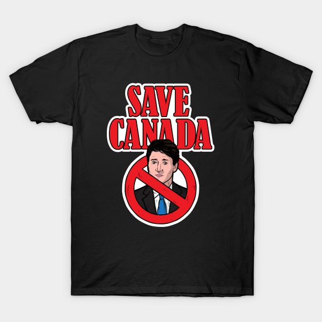 Save Canada (Justin) T-Shirt by Baddest Shirt Co.